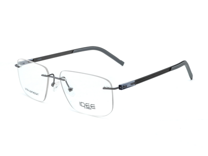 IDEE Rectangle Burgundy Semi-Rimmed Eyeglasses - Unisex