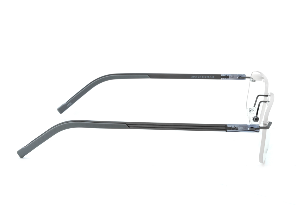 IDEE Rectangle Burgundy Semi-Rimmed Eyeglasses - Unisex