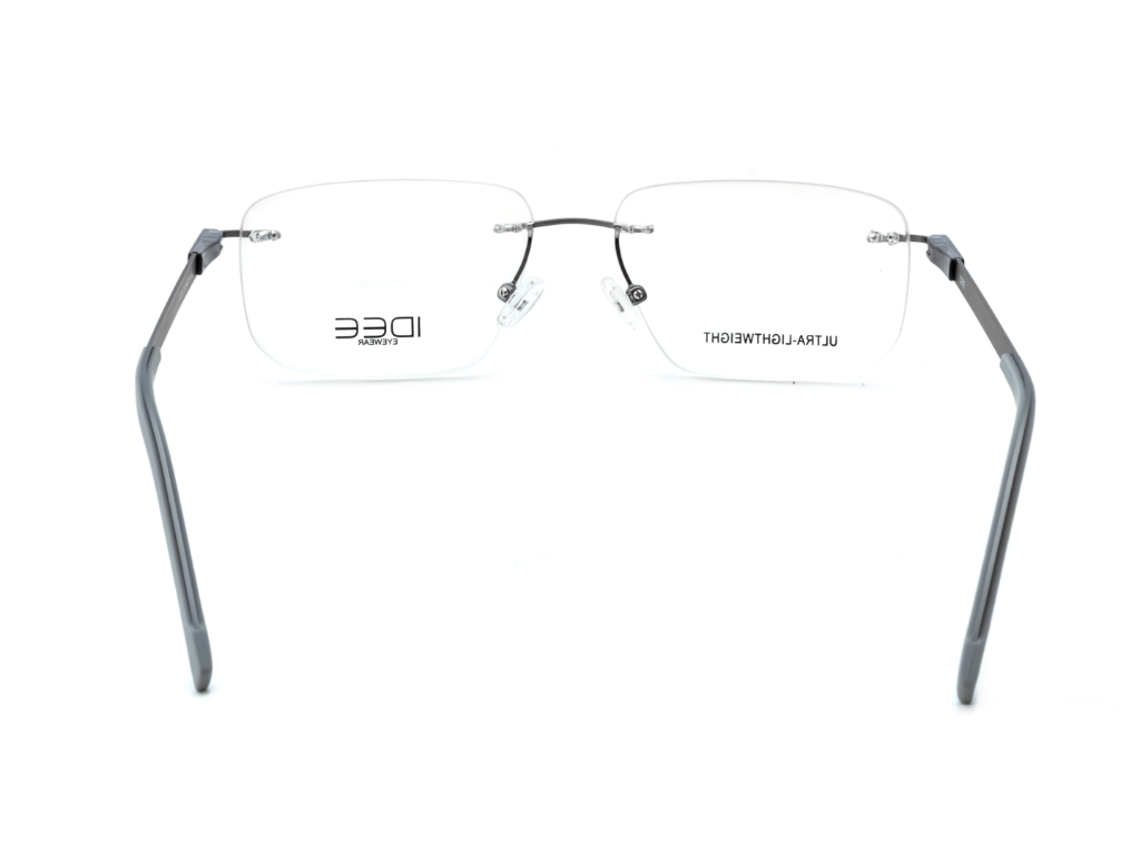 IDEE Rectangle Burgundy Semi-Rimmed Eyeglasses - Unisex