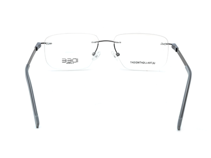 IDEE Rectangle Burgundy Semi-Rimmed Eyeglasses - Unisex