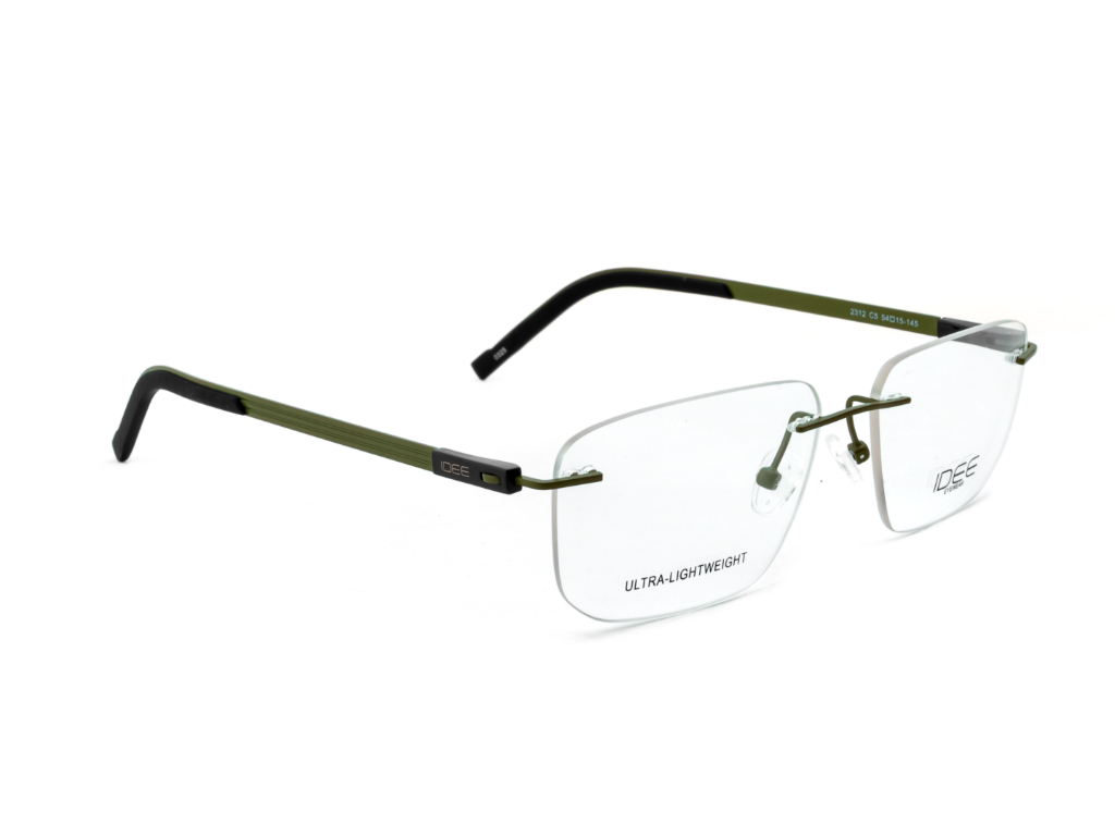 IDEE Rectangle Grey Semi-Rimmed Eyeglasses - Unisex