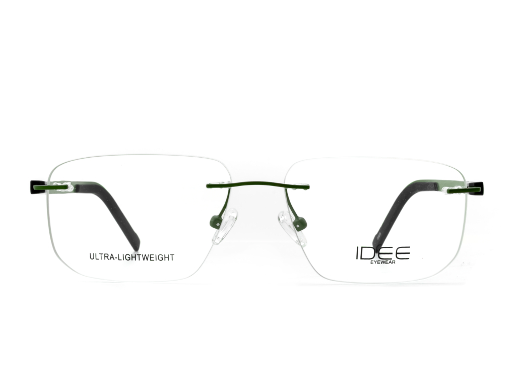 IDEE Rectangle Grey Semi-Rimmed Eyeglasses - Unisex