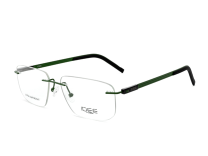 IDEE Rectangle Grey Semi-Rimmed Eyeglasses - Unisex