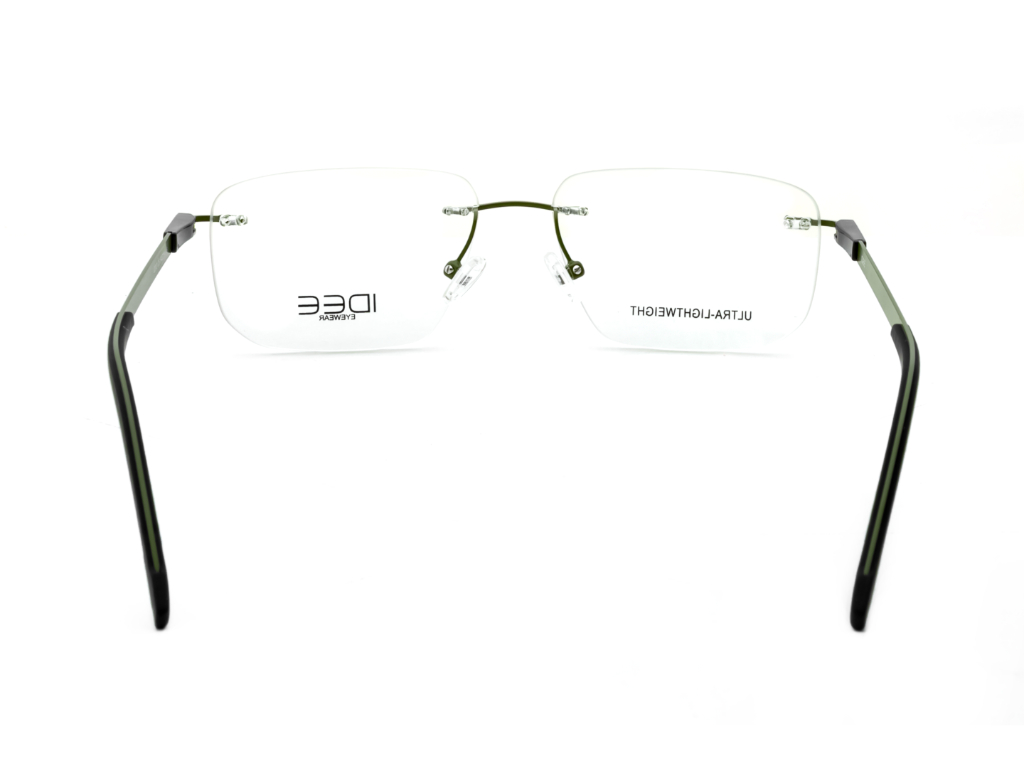 IDEE Rectangle Grey Semi-Rimmed Eyeglasses - Unisex