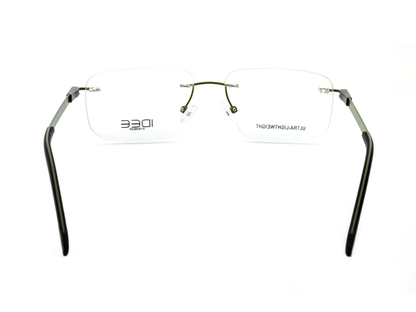 IDEE Rectangle Grey Semi-Rimmed Eyeglasses - Unisex