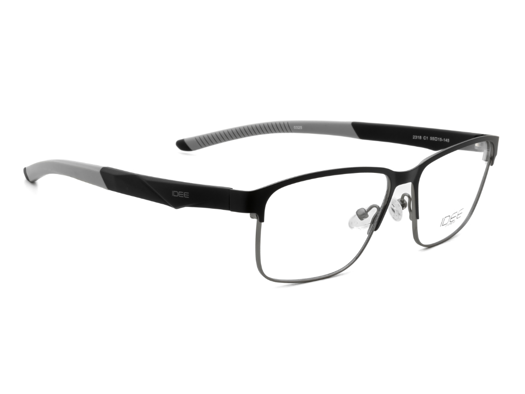 IDEE Rectangle Black Semi-Rimmed Eyeglasses - Unisex