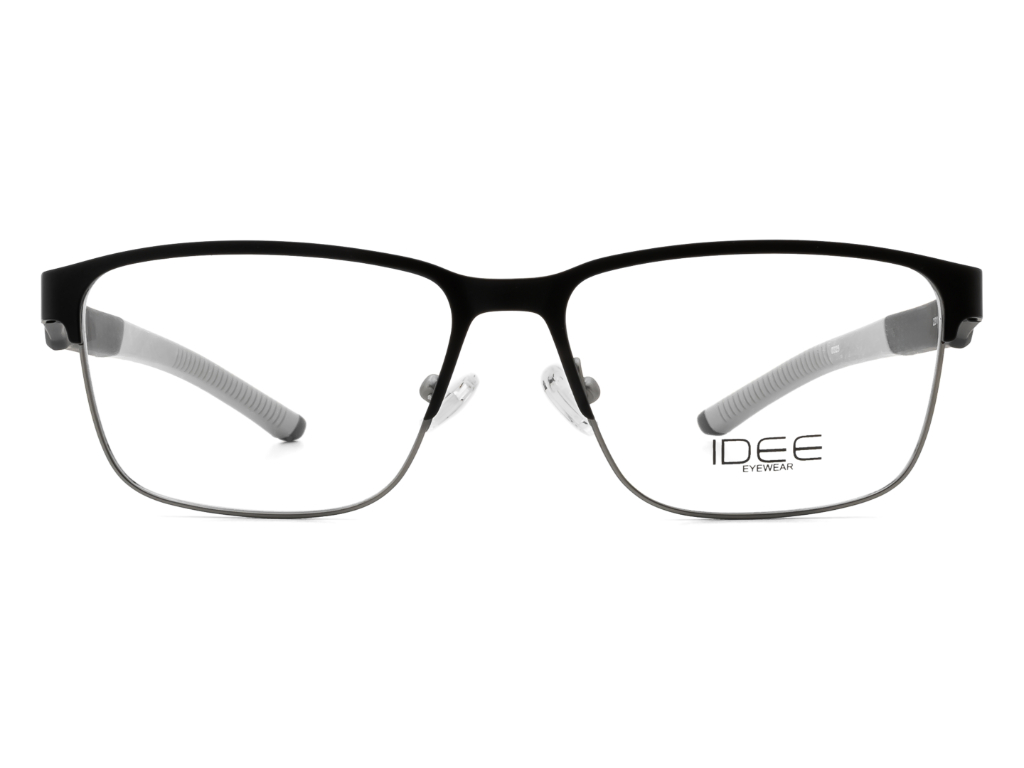 IDEE Rectangle Black Semi-Rimmed Eyeglasses - Unisex