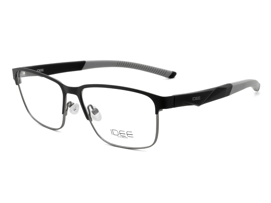 IDEE Rectangle Black Semi-Rimmed Eyeglasses - Unisex