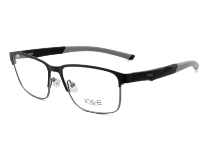 IDEE Rectangle Black Semi-Rimmed Eyeglasses - Unisex