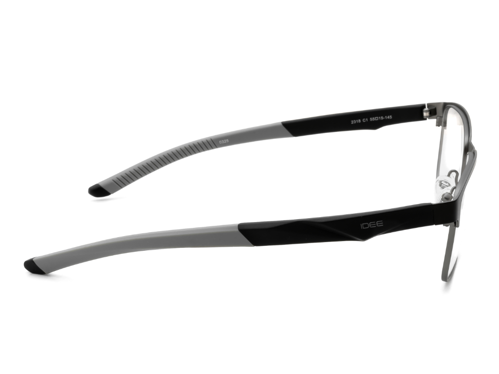 IDEE Rectangle Black Semi-Rimmed Eyeglasses - Unisex
