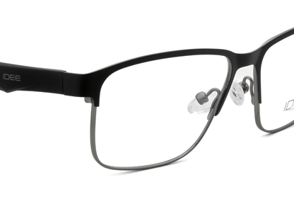IDEE Rectangle Black Semi-Rimmed Eyeglasses - Unisex