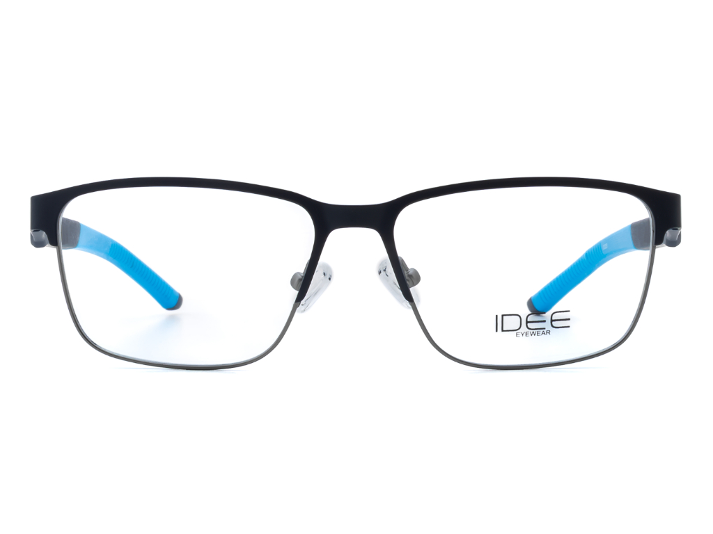 IDEE Rectangle Blue Semi-Rimmed Eyeglasses - Unisex