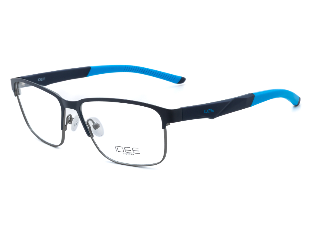 IDEE Rectangle Blue Semi-Rimmed Eyeglasses - Unisex