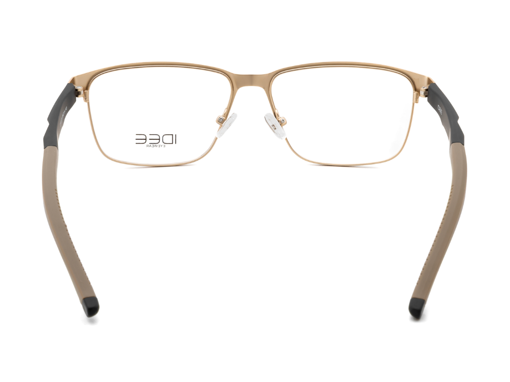 IDEE Rectangle Burgundy Semi-Rimmed Eyeglasses - Unisex