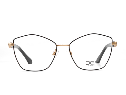 IDEE Rectangle Black Semi-Rimmed Eyeglasses - Unisex