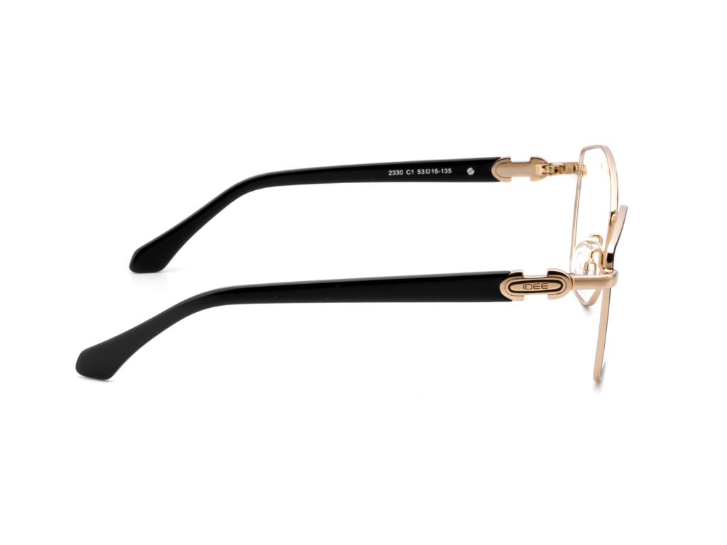 IDEE Rectangle Black Semi-Rimmed Eyeglasses - Unisex