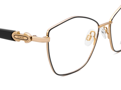 IDEE Rectangle Black Semi-Rimmed Eyeglasses - Unisex