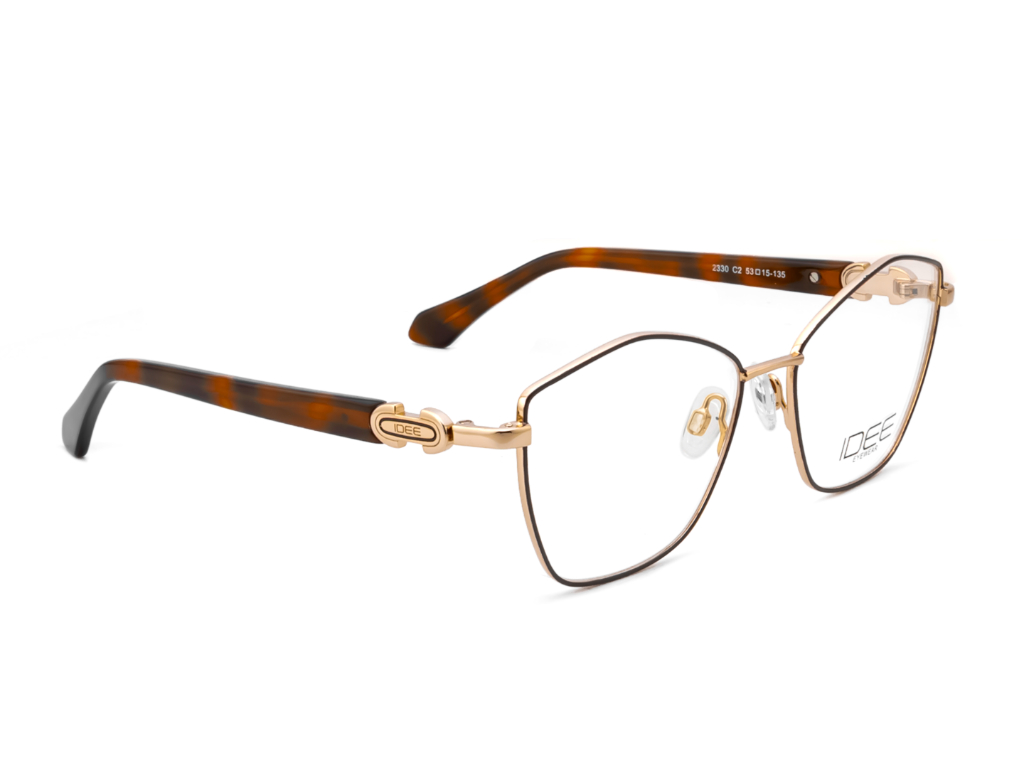 IDEE Rectangle Brown Semi-Rimmed Eyeglasses - Unisex