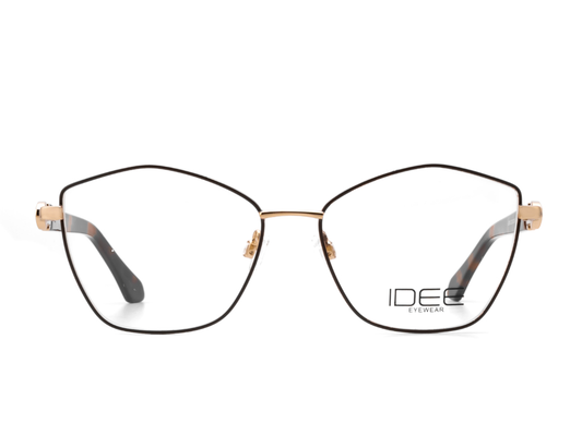 IDEE Rectangle Brown Semi-Rimmed Eyeglasses - Unisex