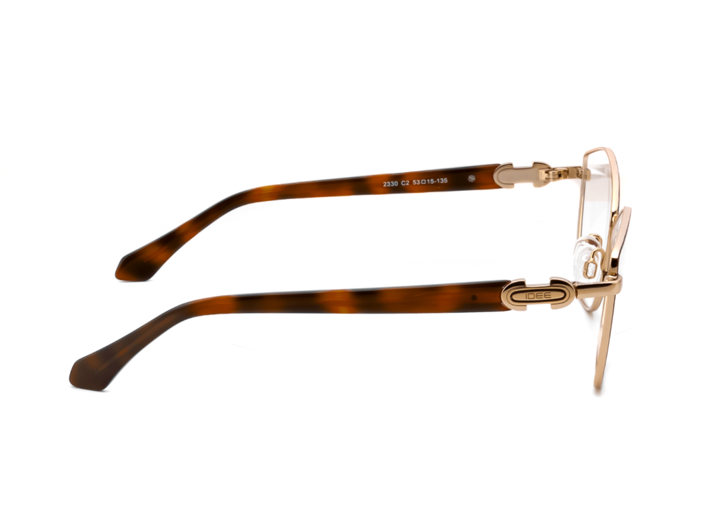 IDEE Rectangle Brown Semi-Rimmed Eyeglasses - Unisex
