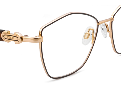 IDEE Rectangle Brown Semi-Rimmed Eyeglasses - Unisex