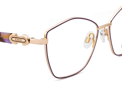 IDEE Rectangle Blue Semi-Rimmed Eyeglasses - Unisex