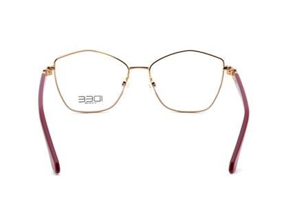 IDEE Rectangle Burgundy Semi-Rimmed Eyeglasses - Unisex