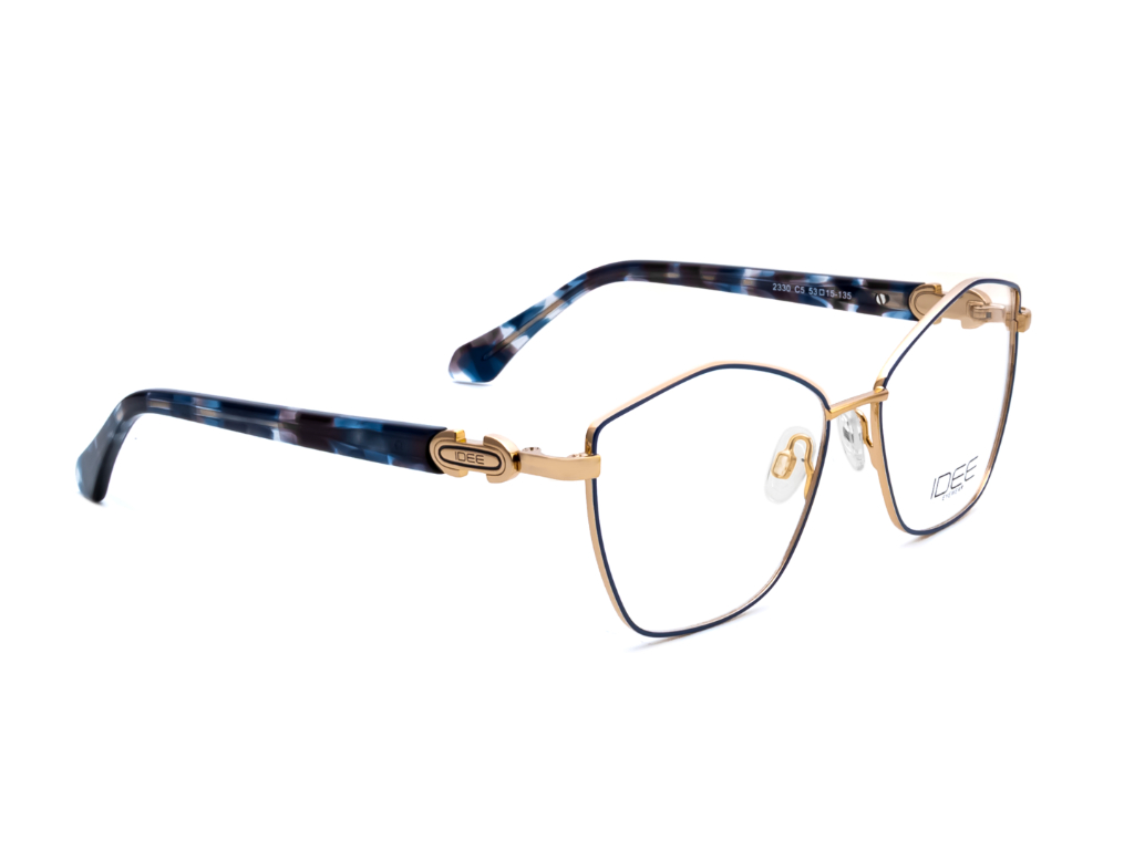 IDEE Rectangle Grey Semi-Rimmed Eyeglasses - Unisex