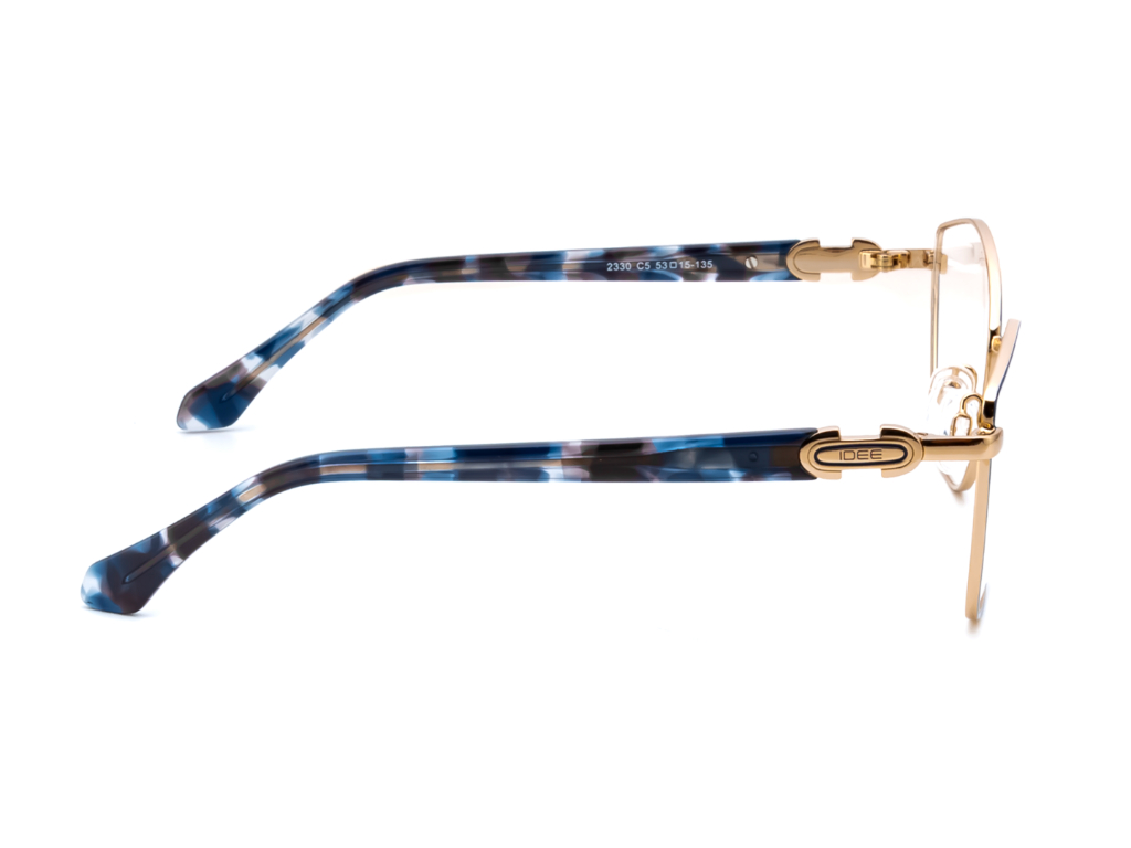 IDEE Rectangle Grey Semi-Rimmed Eyeglasses - Unisex
