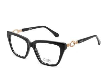IDEE Rectangle Black Semi-Rimmed Eyeglasses - Unisex