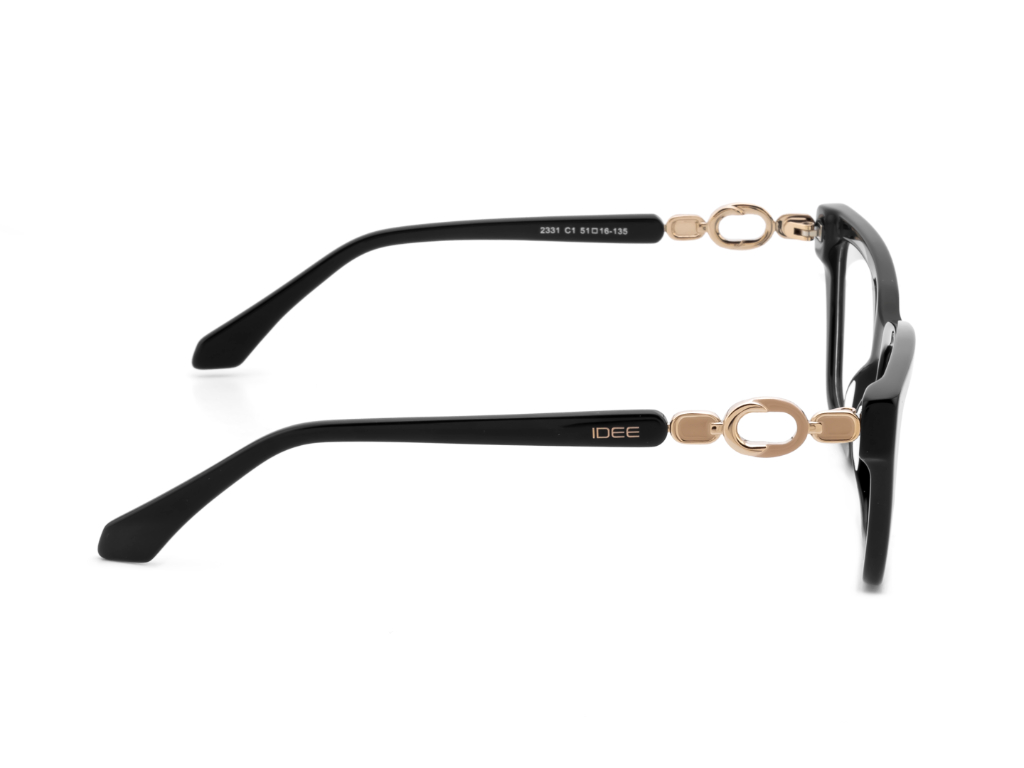 IDEE Rectangle Black Semi-Rimmed Eyeglasses - Unisex