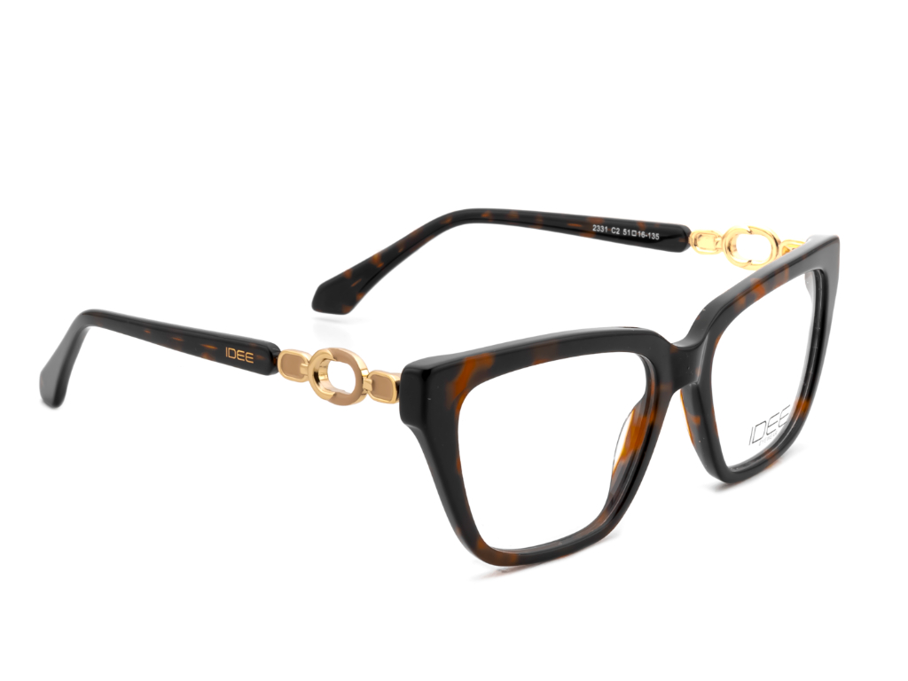 IDEE Rectangle Brown Semi-Rimmed Eyeglasses - Unisex