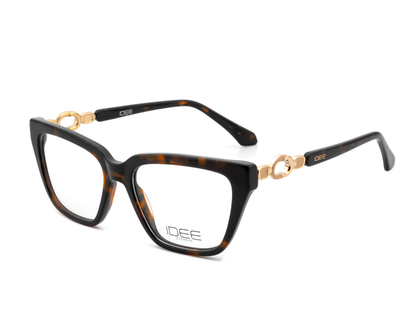 IDEE Rectangle Brown Semi-Rimmed Eyeglasses - Unisex