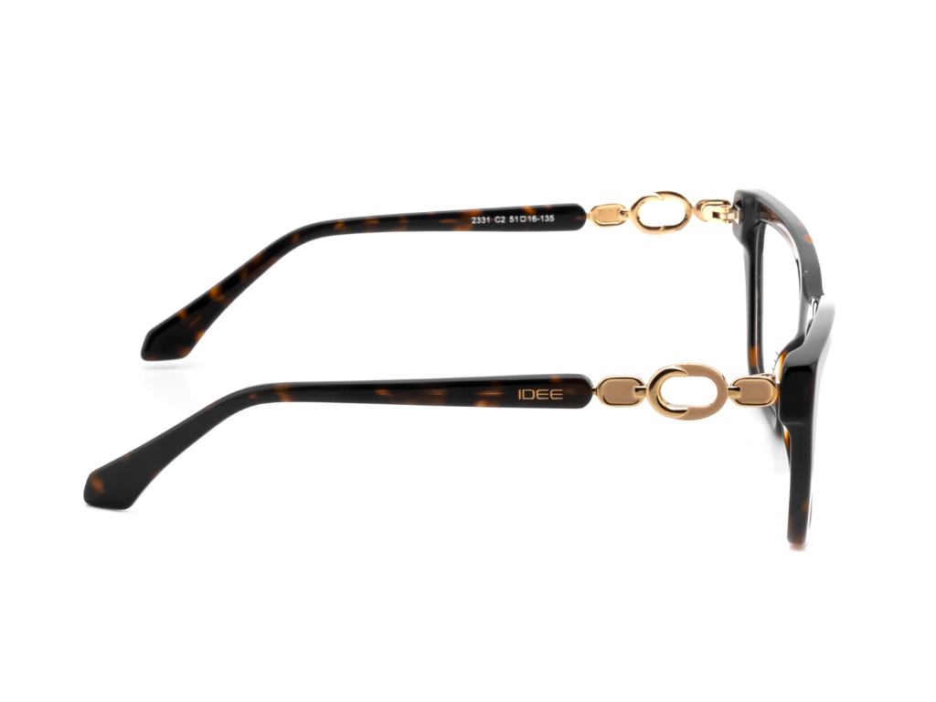 IDEE Rectangle Brown Semi-Rimmed Eyeglasses - Unisex