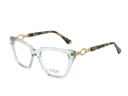 IDEE Rectangle Burgundy Semi-Rimmed Eyeglasses - Unisex