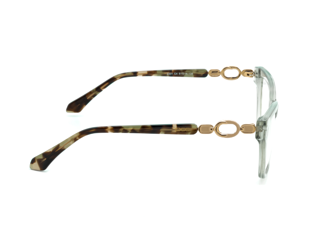 IDEE Rectangle Burgundy Semi-Rimmed Eyeglasses - Unisex