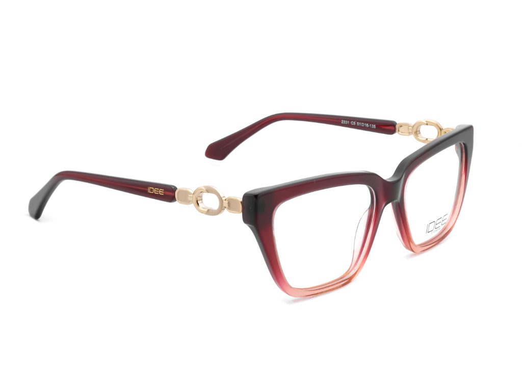 IDEE Rectangle Grey Semi-Rimmed Eyeglasses - Unisex