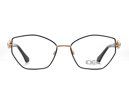 IDEE Rectangle Black Semi-Rimmed Eyeglasses - Unisex