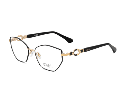 IDEE Rectangle Black Semi-Rimmed Eyeglasses - Unisex