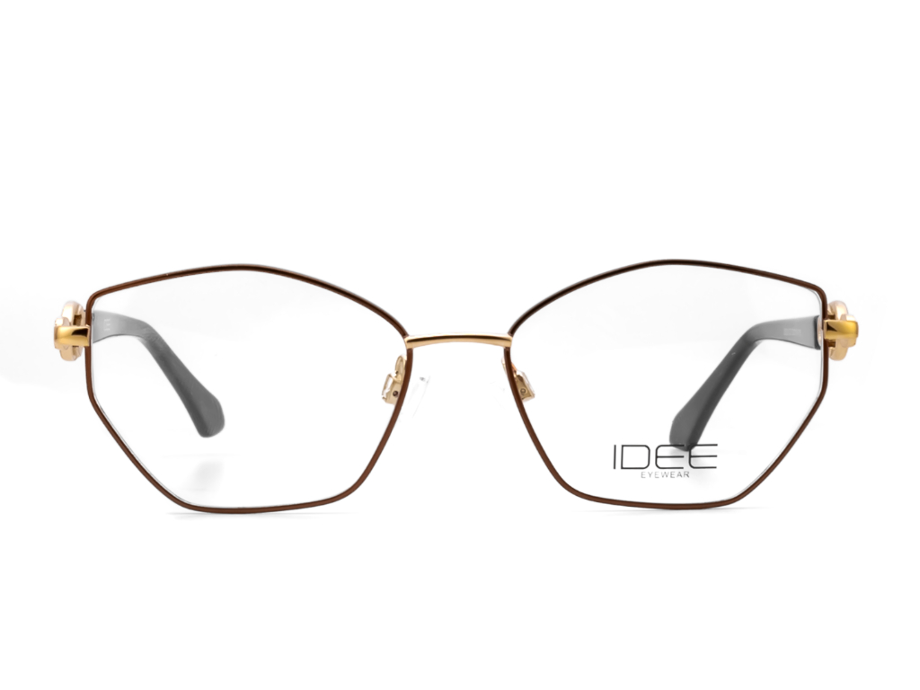 IDEE Rectangle Brown Semi-Rimmed Eyeglasses - Unisex