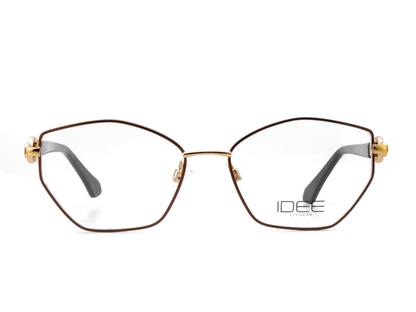IDEE Rectangle Brown Semi-Rimmed Eyeglasses - Unisex