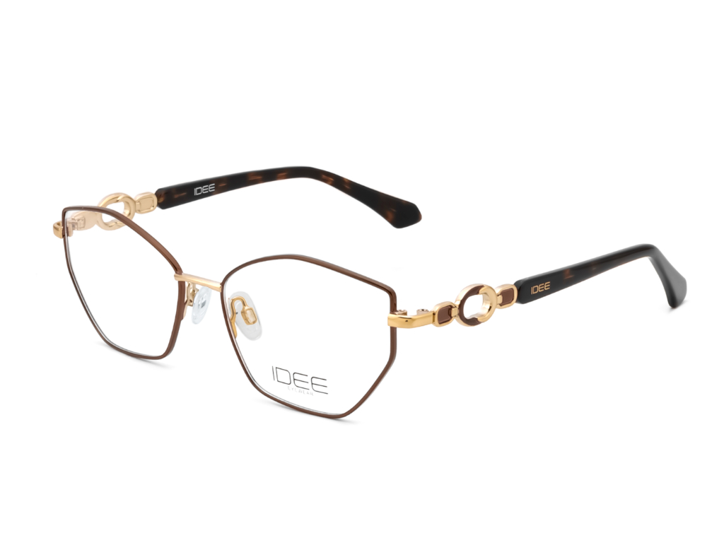 IDEE Rectangle Brown Semi-Rimmed Eyeglasses - Unisex