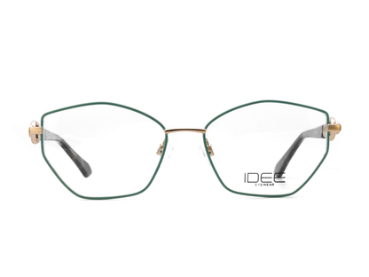 IDEE Rectangle Burgundy Semi-Rimmed Eyeglasses - Unisex