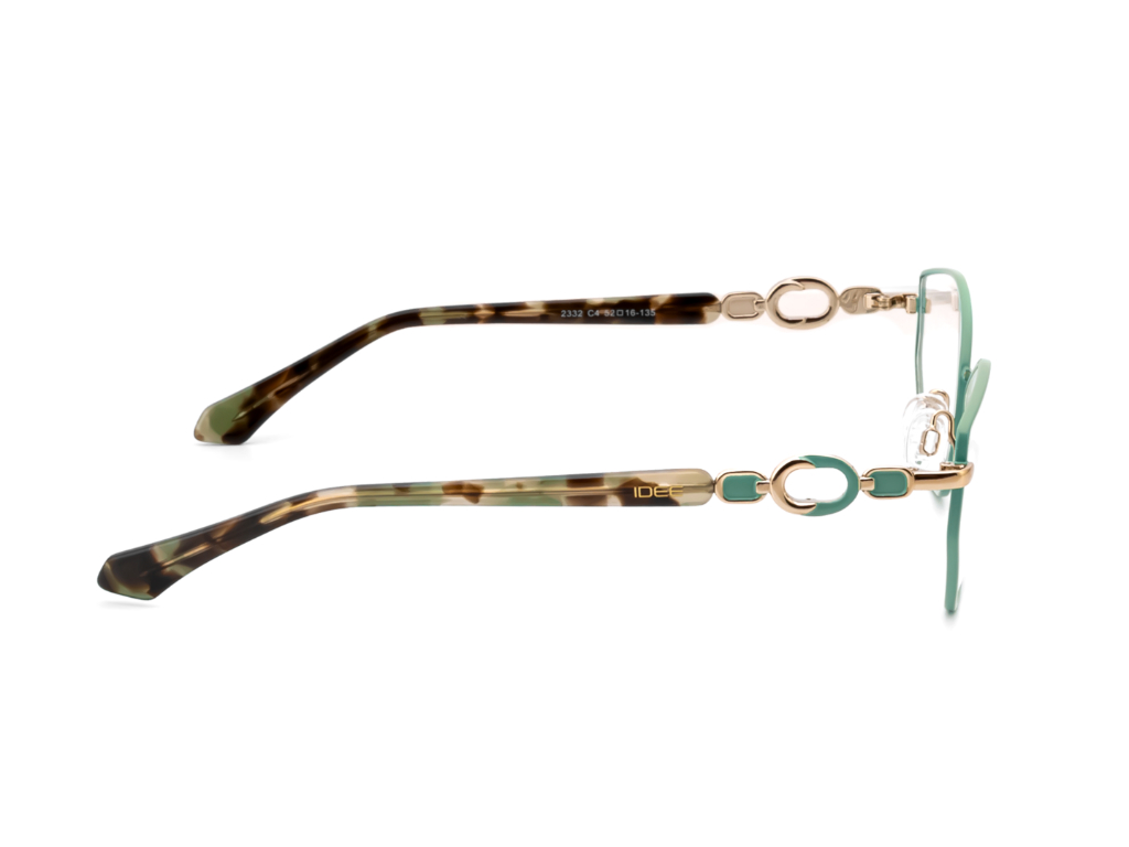 IDEE Rectangle Burgundy Semi-Rimmed Eyeglasses - Unisex