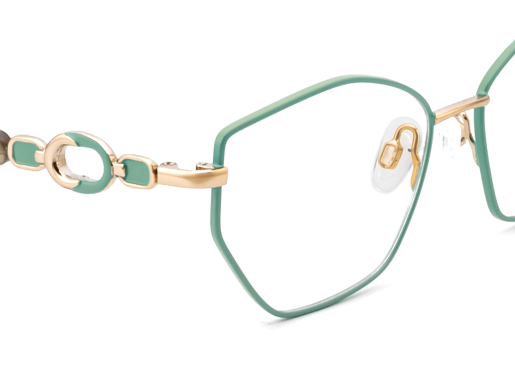 IDEE Rectangle Burgundy Semi-Rimmed Eyeglasses - Unisex