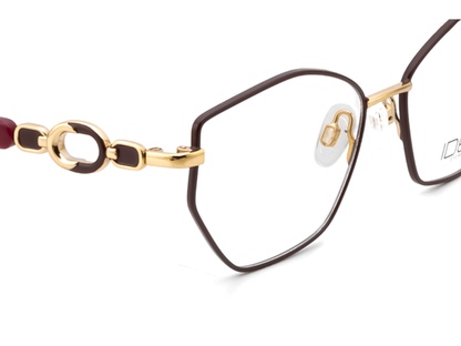 IDEE Rectangle Grey Semi-Rimmed Eyeglasses - Unisex