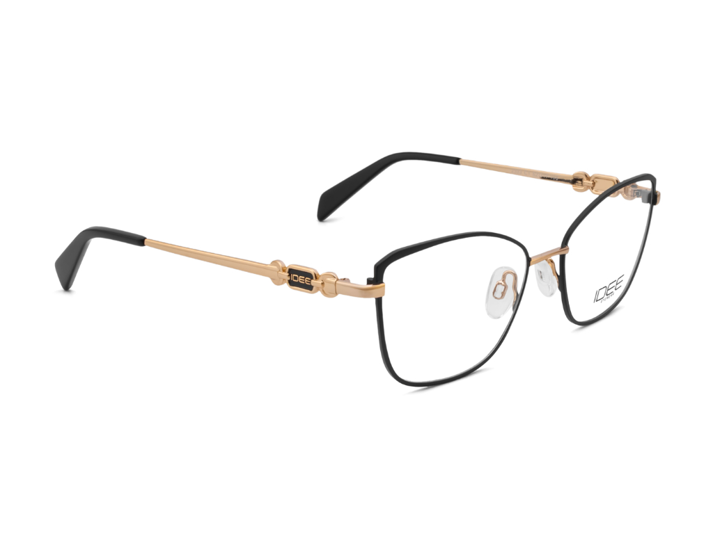 IDEE Rectangle Black Semi-Rimmed Eyeglasses - Unisex