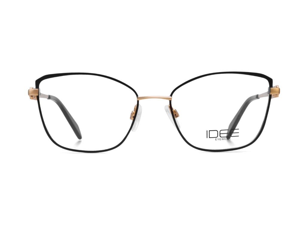 IDEE Rectangle Black Semi-Rimmed Eyeglasses - Unisex