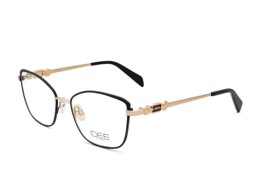IDEE Rectangle Black Semi-Rimmed Eyeglasses - Unisex