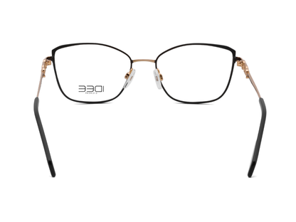 IDEE Rectangle Black Semi-Rimmed Eyeglasses - Unisex